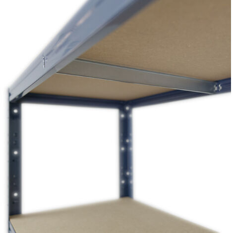 Étagère Métallique 4 Niveaux 115x110x60 Cm - Capacité 175 Kg Par Plateau, Pour Garage, Atelier Ou Rangement Lourd, Couleur Blanc