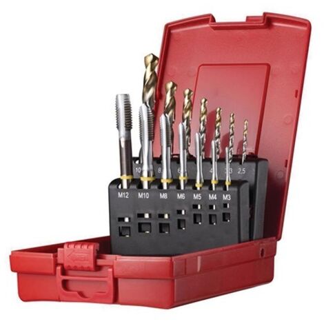Set di maschi a macchina No. 303 BN L114 M3-M12 14 pezzi HSS-E PM Ku.-Kass.DORMER