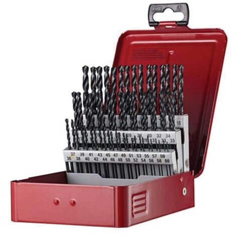Set di punte elicoidali A190 DIN 338 TypeN D.Nr.1-Nr.60 HSS 60 pezzi Ku.-Kass.DORMER