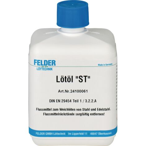 Olio per saldatura ST Flacone da 500 ml DIN / EN29454-1 FELDER