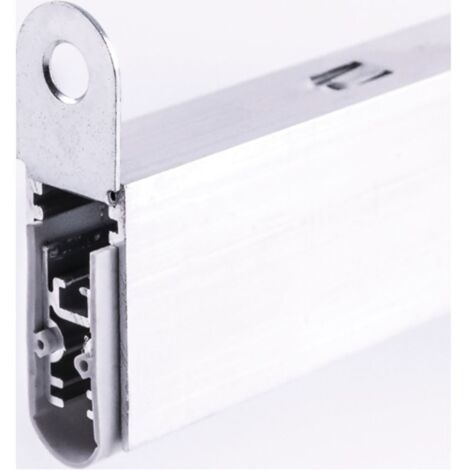 Guarnizione per soglia porta automatica EllenMatic Soundproof, primo stadio, lunghezza 1083 mm, larghezza 15 mm, alluminio nero e argento (1/2)