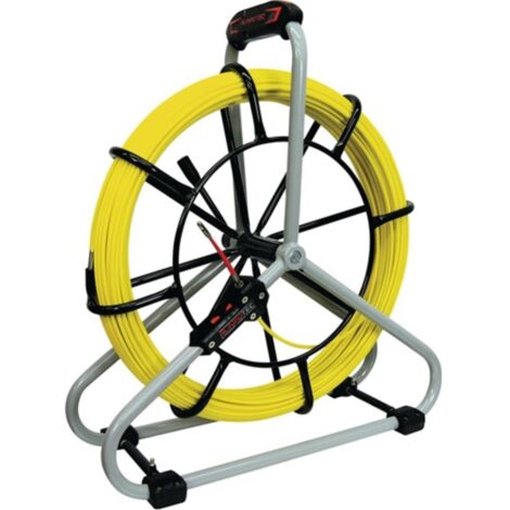 Set professionale asta in fibra di vetro nastro-L.60m piegatura-R.168mm cavo-D.6mm