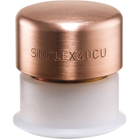 Testa di martello Schonhammer SIMPLEX, diametro 40 mm, rame con manicotto in plastica dura