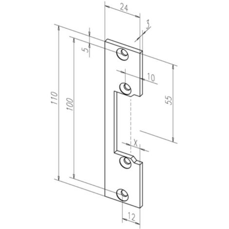 Chiusura piatta 106 STA, con bloccaggio, B.24xL.110mm, DIN, destra/sinistra