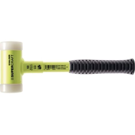 Mazza SUPERCRAFT, con fusto tubolare in acciaio infrangibile rivestito in giallo fluorescente e impugnatura antiscivolo - D=30 mm - 3377.130