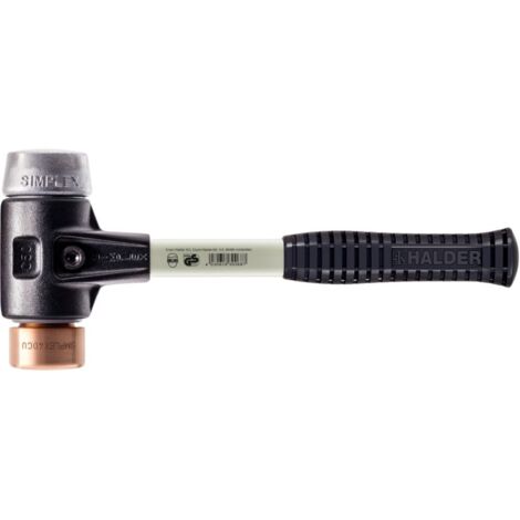 Schonhammer SIMPLEX L.330mm testa Ø 40mm, acciaio fuso duro/fibra di vetro, duro/morbido, senza manico