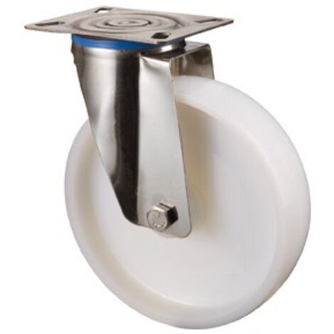 Ruota di direzione D.125mm Trgf.130kg Piastra di supporto L95xB80mm (1/4)