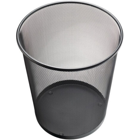 Cestino carta 23l H350xØ295mm con decoro traforato STA nero HELIT