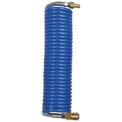 Set di raccordi per tubi a spirale, diametro interno 6 mm, diametro esterno 8 mm, lunghezza 5 m, raccordo DN 7,2, rotazione libera