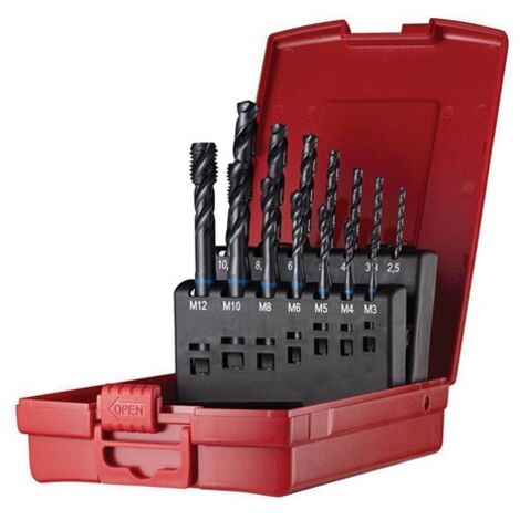 Set di maschi a macchina No. 305 C W L114 M3-M12 14 pezzi HSS-E PM Ku.-Kass.DORMER