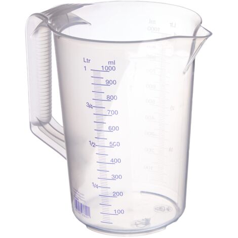 Brocca per mescolare 1000 ml PP trasparente D117xH165mm con manico chiuso