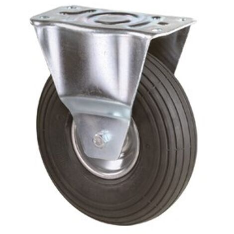 Ruota pneumatica D.260mm portata 130kg con piastra e profilo scanalato
