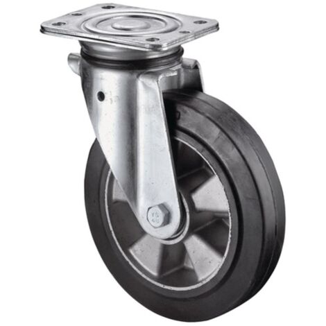 Ruota di sollevamento pesante D.125mm Trgf.200kg Gomma elastica 105mm 85mm