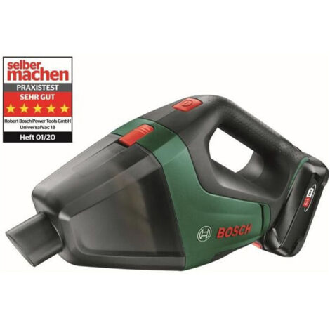 Aspirapolvere a batteria UniversalVac 18, 1 x batteria PBA 18V 2,5Ah, caricabatterie