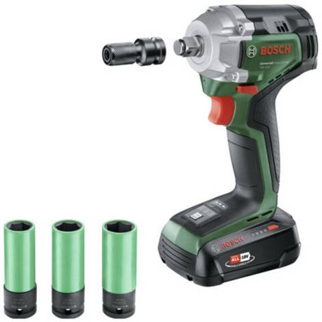Avvitatore a percussione a batteria UniversalImpactDrive 18V-350, set di inserti per chiavi a bussola