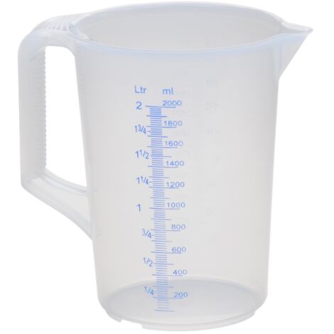 Brocca per mescolare 2000 ml PP trasparente D151xH206mm con manico chiuso