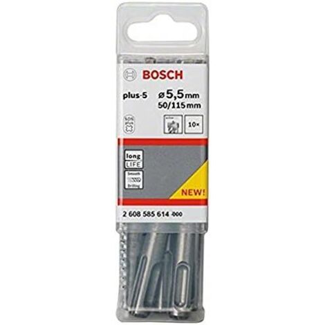 Punta forata SDS plus-5, 5,5 x 50 x 115 mm, confezione da 10
