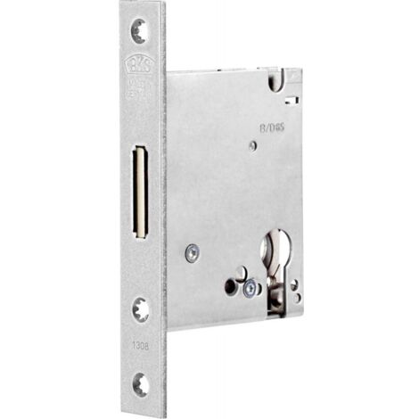 Serratura a scrocco con inserto 1308 PZ20/55mm SP argento lucido