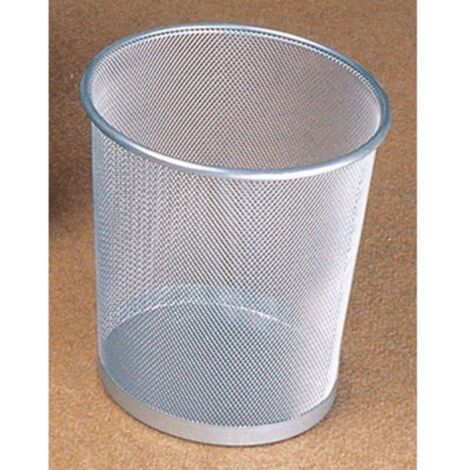 Cestino 15l H280xØ267mm con decorazione forata STA argento