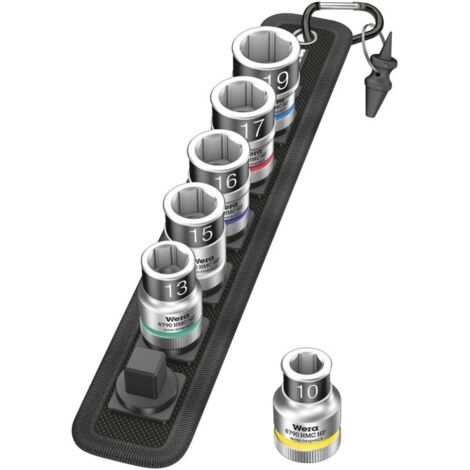 Set di chiavi a bussola Belt C 1 Zyklop 7 pezzi. 1/2 pollice 10-19 mm per viti a brugola.