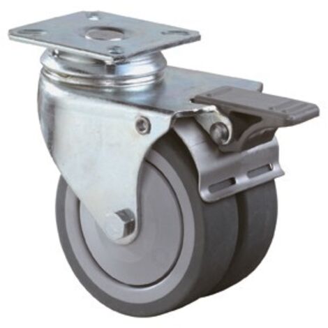 MroMax 8 Ruote Fisse Da 40 Mm Con Piastra | Gomma Silenziosa Per Mobili, Capacità 20 Kg Cad., Colore Nero - 5