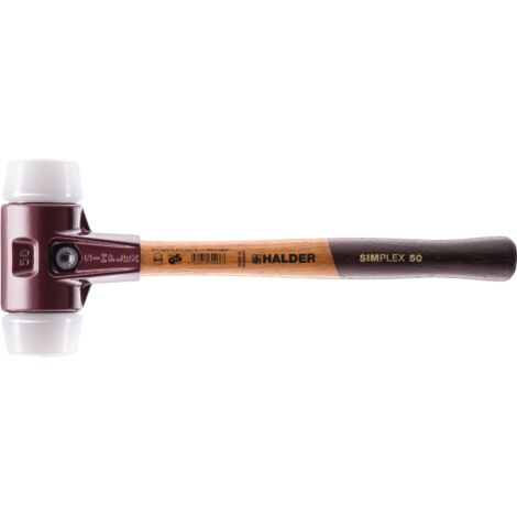 Martello a faccia morbida SIMPLEX L.300mm testa-D.30mm altezza media HO superplastico bianco HALDER