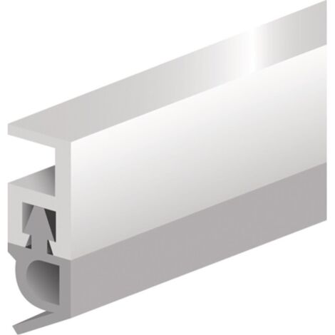 Guarnizione a battuta PTS-AR L.2100mm B.5mm con fori per chiodi, colore bianco ku.blk