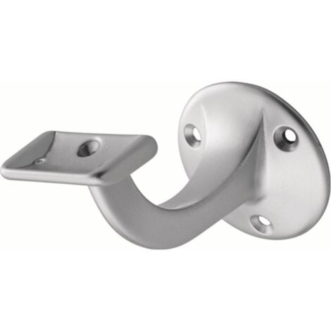 Supporto per corrimano 3507 alluminio argento anodizzato D. piastra a parete 56mm superficie liscia