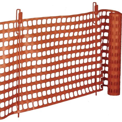 Recinto temporaneo in termoplastica L.50m H.1m arancione traffico 6kg
