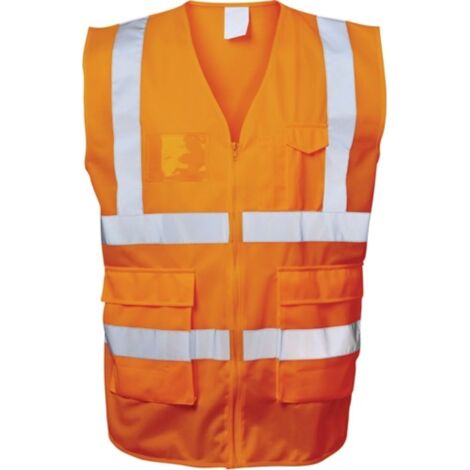 Giubbotto di segnalazione EWALD Gr.XXXL arancione EN ISO 20471 Kl.EN ISO 13688 (1/3)