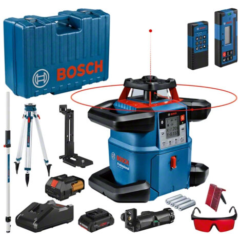 Pacchetto laser rotante a doppia pendenza BOSCH GRL600CHV - Batteria 18V 4,0 Ah - 06159940P5