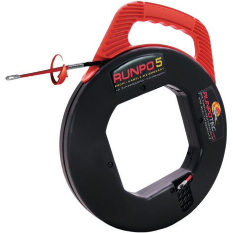 Dispositivo tiracavo RUNPO 5 nastro-L.30m piegatura-R.15mm cavo-D.5,3mm RUNPOTEC