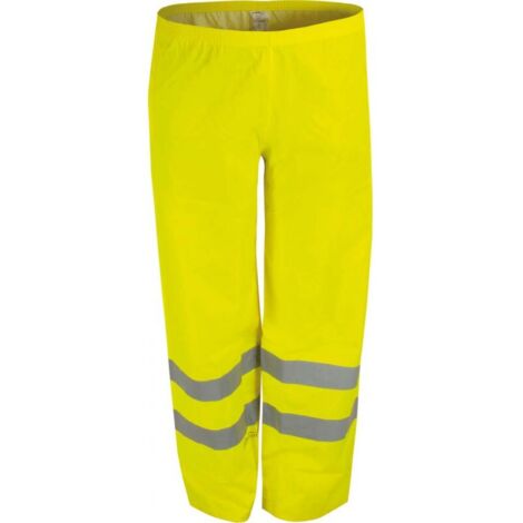 Pantaloni antipioggia di sicurezza, taglia XL, gialli (1/3)