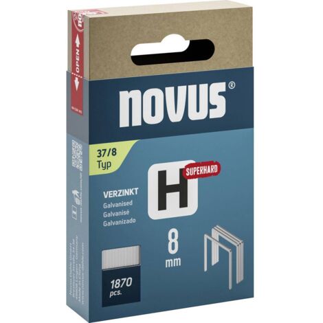 Molla a filo sottile tipo H, modello 37, graffetta B, 10,6 mm, 8 mm, 0,75 mm, super dura, 1870 pezzi (1/2)
