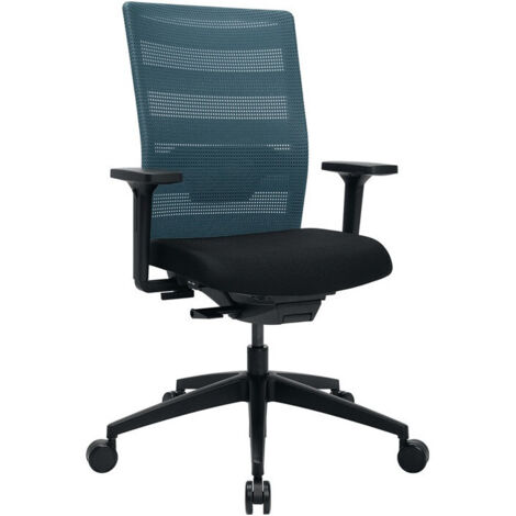 Sedia Girevole Da Ufficio Topstar Tec, Rivestimento In Plastica Nero, Schienale Regolabile, Portata 110 Kg