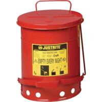 Contenitore di sicurezza in acciaio da 34 litri, colore blu, dimensioni 360x460 mm in altezza