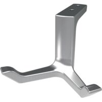 Gancio da parete per copertina 0200 doppio A.87mm alluminio argento anodizzato H.49mm