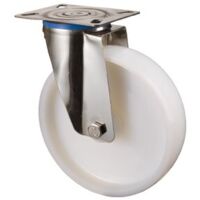Ruota di sterzo D.100mm Trgf.130kg Piastra di supporto L95xB80mm