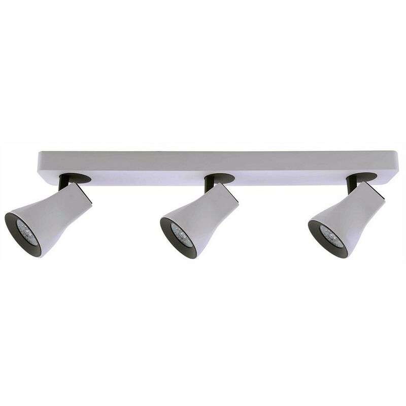 Italux Valentina - Focos modernos blanco, gris 3 luces con pantalla LED blanco arena, gris arena, GU10