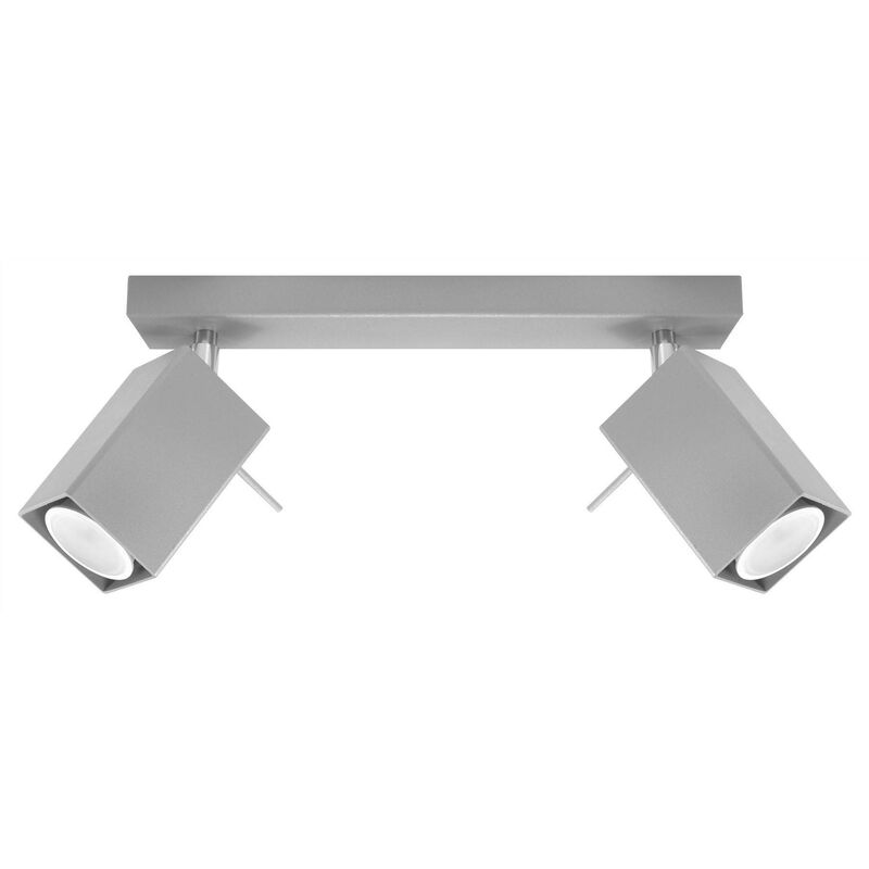 Sollux Lighting Merida 2 lámpara de techo minimalista interiores soporte pantalla gu10 x 40 w 12 led acero con recubrimiento en polvo gris 30 6 16