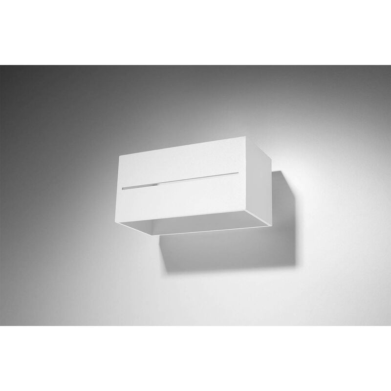 Sollux Lighting Lobo maxi aplique minimalista interior efectos de luz bombilla g9 reemplazable 2 x 40 w 12 led fabricado en aluminio blanco 20 10