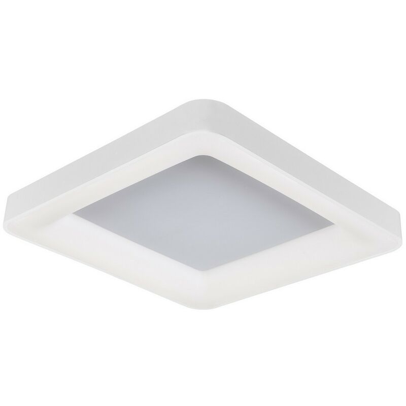 Italux Giacinto - Lámpara de techo empotrada LED moderna blanca, blanca cálida 3000K 2750lm regulable