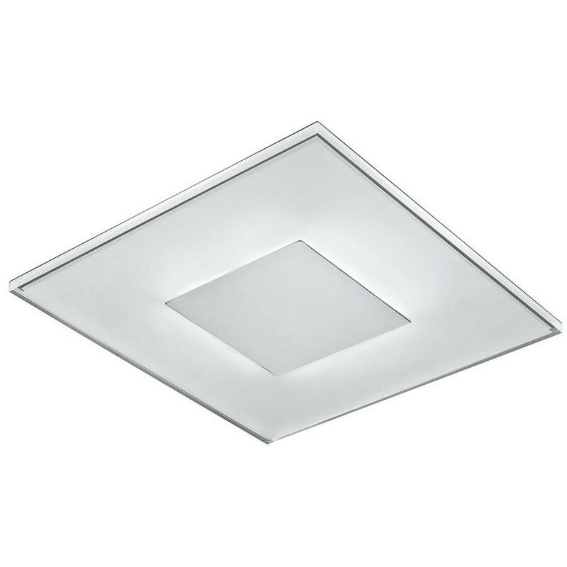 Italux Maud - Lámpara de techo empotrada LED moderna blanca, blanca cálida 3000K 1200lm