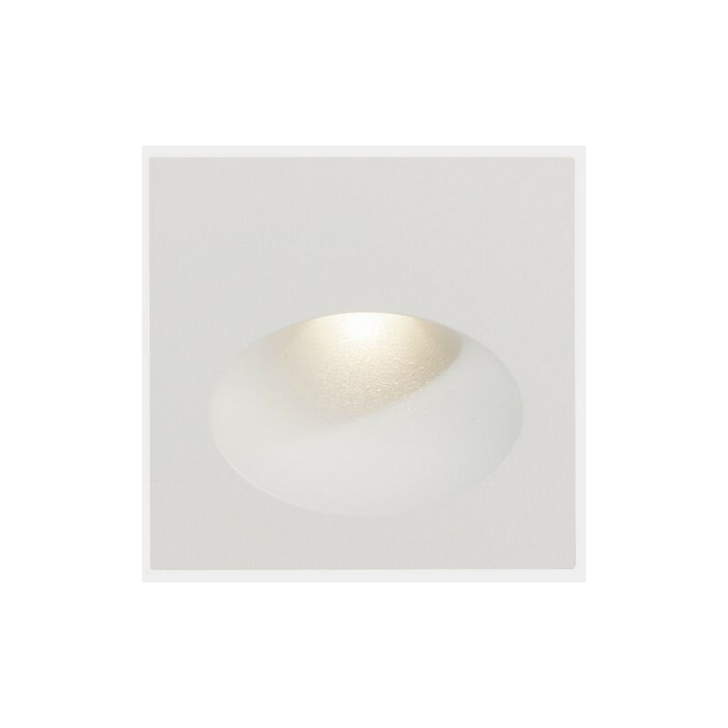 LEDS C4 Bat Cuadrado Ovalado Exterior Aplique LED Empotrable Cuadrado Blanco IP65 2.2W 3000K