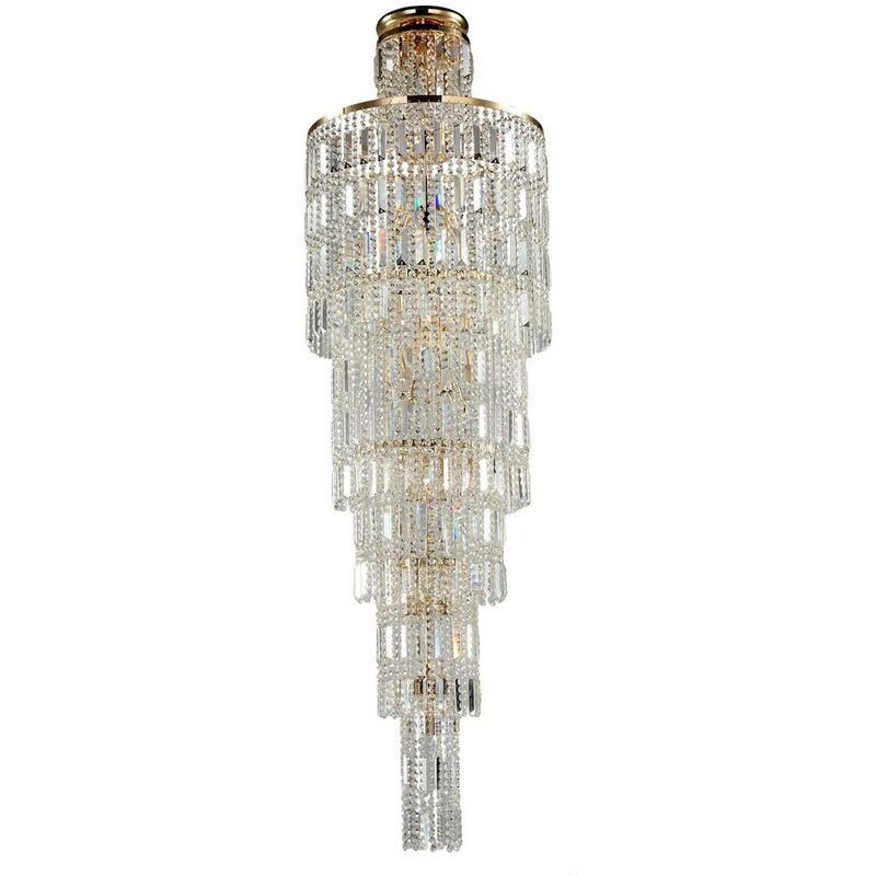 Niagara Grand Chandelier Oro y Cristal, 16 Luces, E14