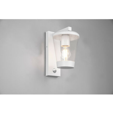 Trio Cavado Aplique de exterior moderno blanco mate IP44 con PIR