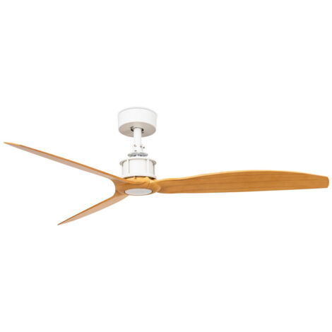 Faro JUST Ventilador Medio Blanco, Madera LigeraVentilador De Techo Con DC Smart Motor 6 Velocidades