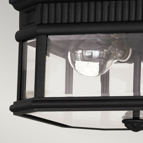 Lámpara de techo rústica gris oscuro IP44 - BRI L