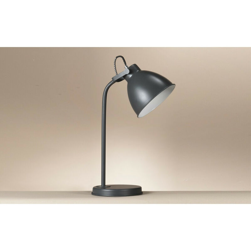 ONLI Pendelleuchte Grau – Canvas-Schirm, Metall-Sockel, Kabel 100 Cm, Für E27 Leuchtmittel, Durchmesser 40 Cm