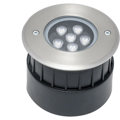 LED Bodeneinbauleuchte AGENA - IP65, Edelstahl, 60mm Rund (Warmweiß, 400kg Belastbar)
